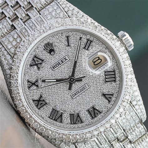 iced watches with real diamonds.